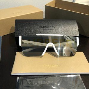 BURBERRY WHITE SUNGLASSES